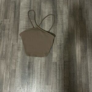 ALO Tan/Pink -S Alo cropped criss cross tank top!